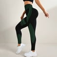thumbnail image 2 of iHPH7 Womens Leggings Tummy Control No Front Seam 3d Butt Lifting Yoga Leggings for Women Opaque Slim Yoga Pants Scrunch Leggings Seamless Gym Outfits for Women Dark Green L, 2 of 9