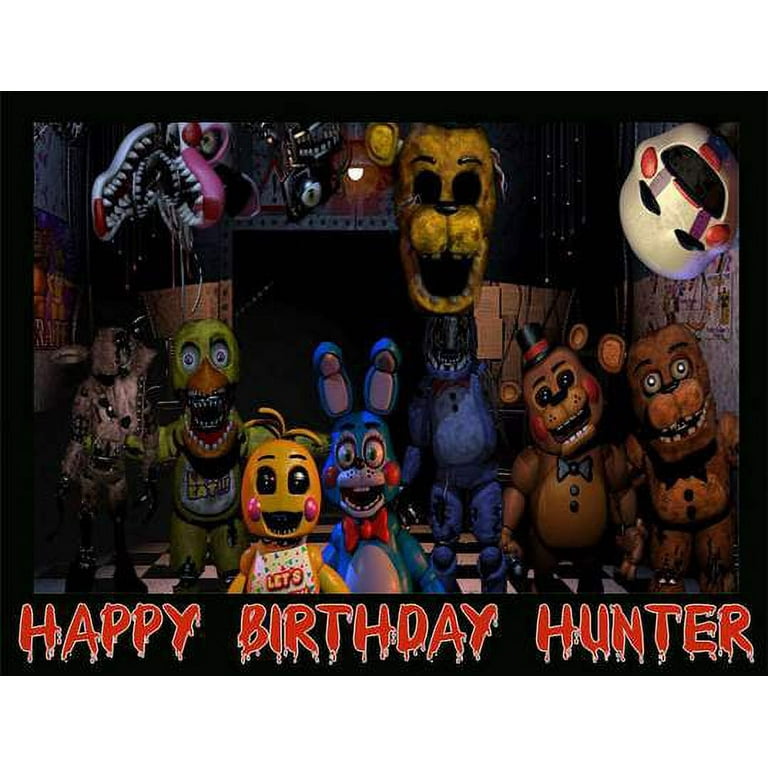 FNaF Five nights at Freddy's edible cake image cake topper party decoration
