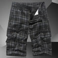 thumbnail image 2 of toraway Cargo Pants for Men Work Spandex Mens Casual Mid Waist Pant Short Cargo Pant Solid Splice Pocket Drawstring Shorts Fashion Solid Color Loose Pant Short 29, 2 of 4