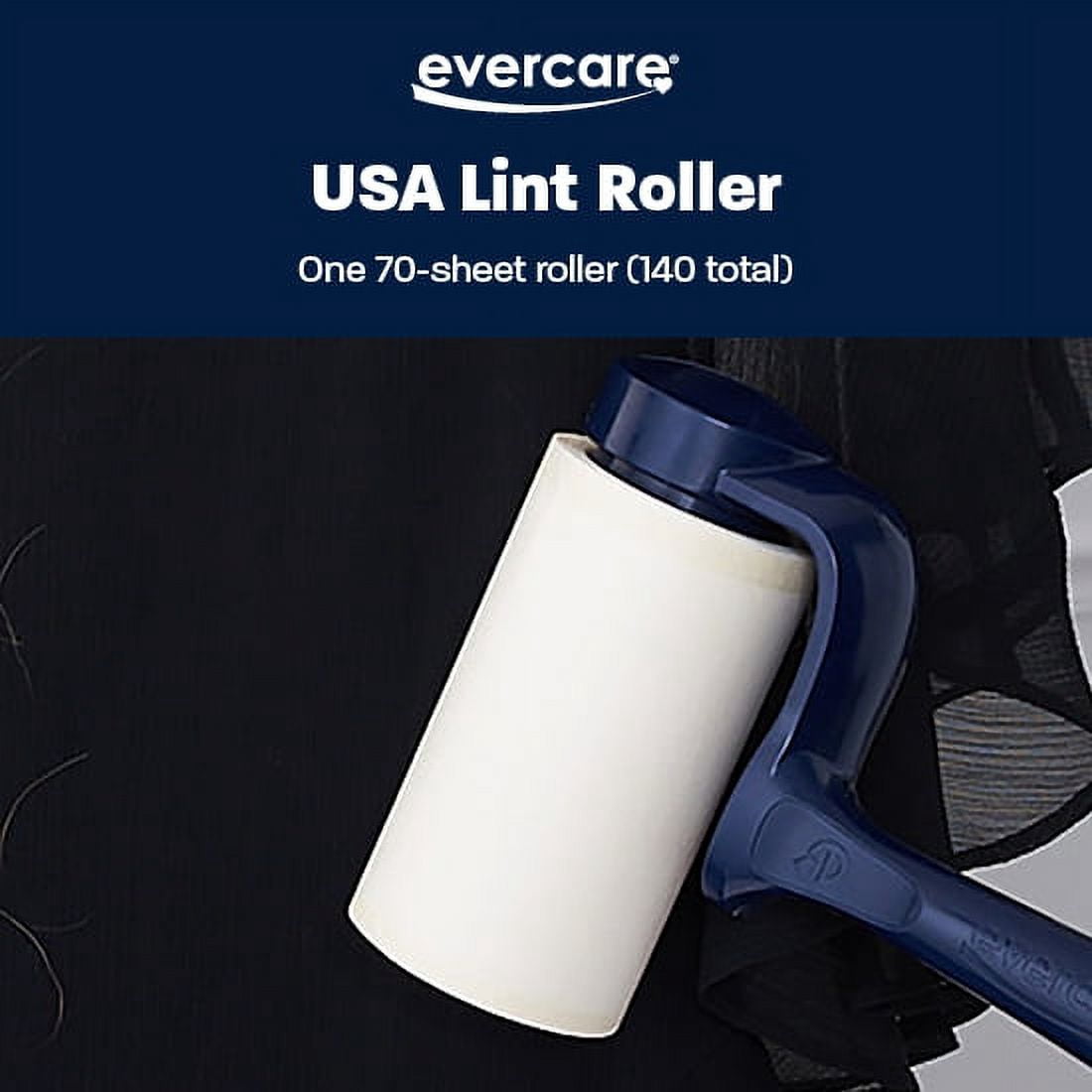 Evercare Giant Extreme Stick All Purpose Lint Roller with T-Shaped Handle, 70 Sheet, 3 Pack