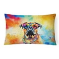 thumbnail image 2 of Border Collie Hippie Dawg Fabric Decorative Pillow 12 in x 16 in, 2 of 65
