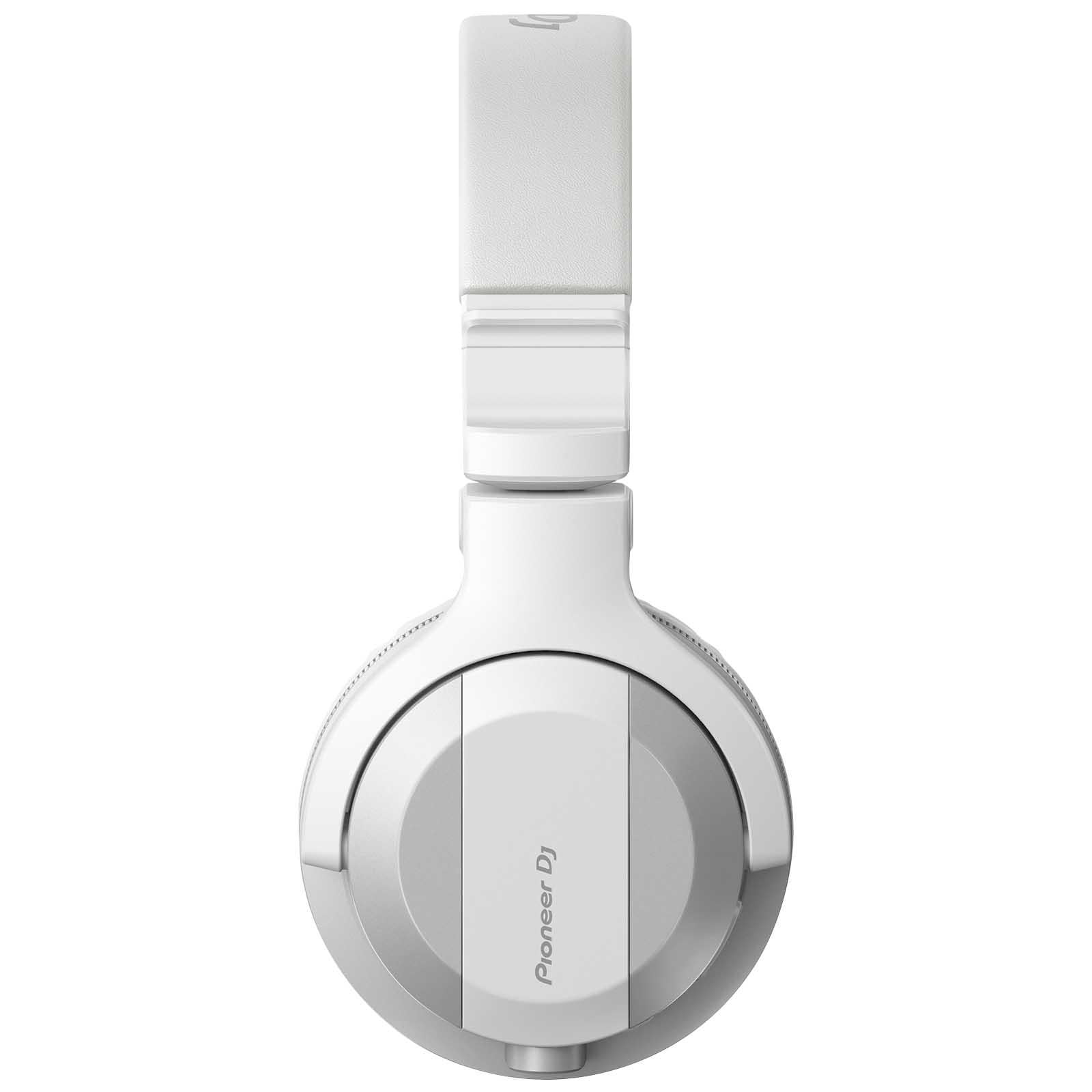 Pioneer DJ HDJ-CUE1BT White Wireless Bluetooth Headphones with Pink Ear Pad Accessories Package
