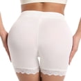 thumbnail image 5 of Soyumi Women's Under Shorts, Underwear Safety Shorts Dresses Seamless Anti Chafe Underwear Smooth Boyshorts Lace Slip Shorts for Women, White, 5 of 7
