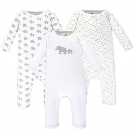

Touched by Nature Baby Organic Cotton Coveralls 3pk Marching Elephant 12-18 Months