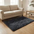 thumbnail image 2 of Rugs for Living Room, 3'x5' Soft Fluffy Area Rug for Bedroom, Plush Decorative Rug with Anti-Skid Backing, Indoor Home Carpet for Living Room, Dark Grey, 2 of 5
