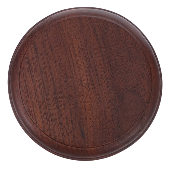 PAMINGONO Wooden Round Plant Stand Brown Solid Wood Base for Indoor Home Decor and Display
