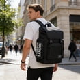 thumbnail image 3 of Huzdenx Large Capacity Men's Backpack, Casual Travel Laptop Daypack, Comfort Multi Pocket Shoulder Bag for Business Commute Outdoor Trips, 3 of 5