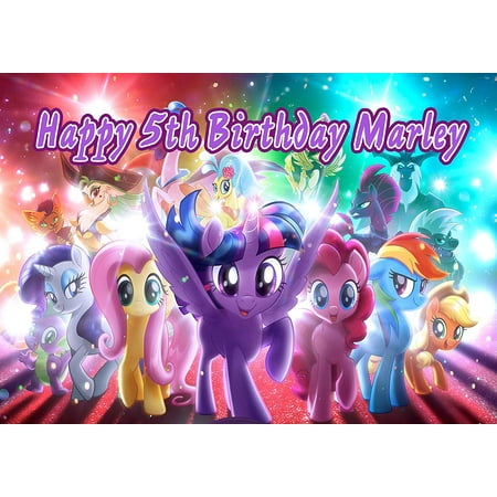 My Little Pony Edible Cake Image Topper Personalized Picture 1/4 Sheet (8"x10.5")