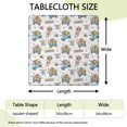 thumbnail image 2 of White Highland Cow Blue Truck Pattern Square Fitted Tablecloth with Elastic Edge,Square Table Cover,Washable Elastic Table Cover for Home Kitchen Party Decor 34"x34", 2 of 6