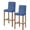Blue, variant on Purple Burlap Texture Bar Stool Covers Set of 6, Farmhouse Vintage Purple Stretch Washable Bar Chair Covers with Backs, Removable Pub Counter Height Chair Cover for Kitchen Dining Room Cafe