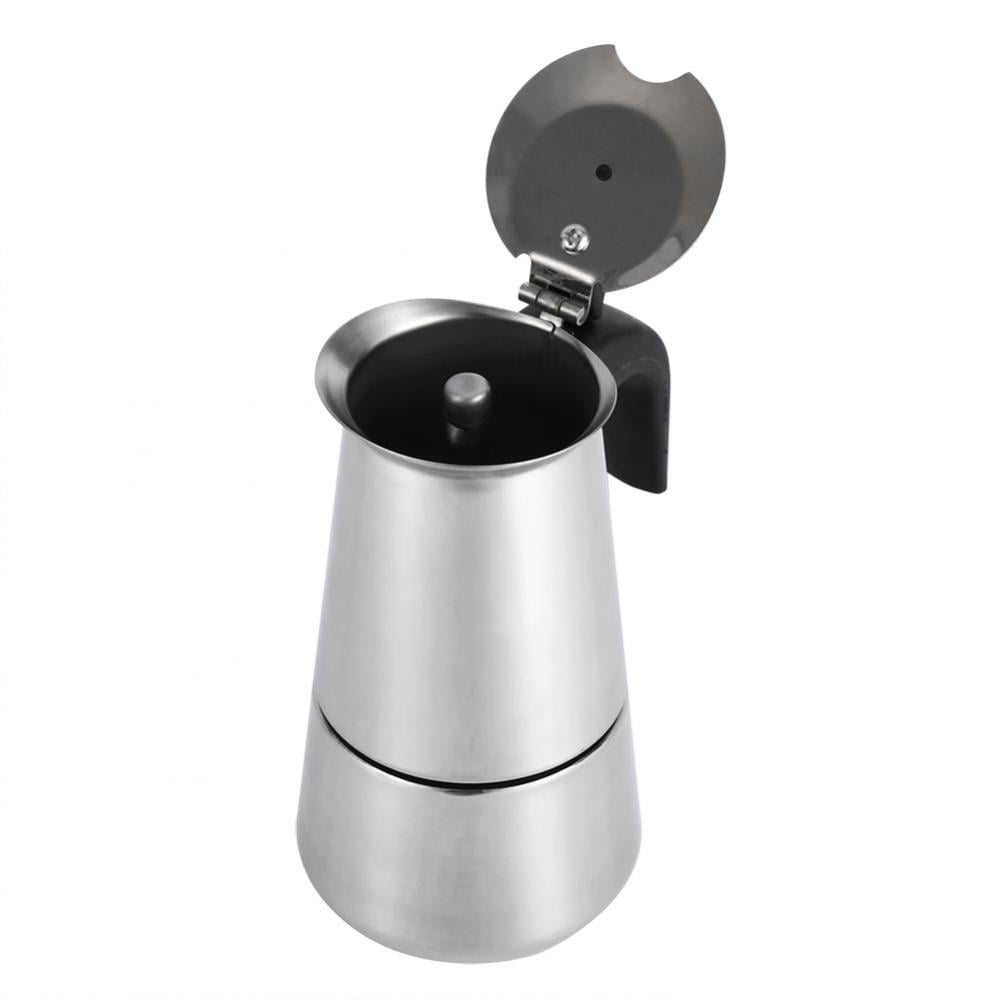 HERCHR 200/300/450ml Stainless Steel Coffee Pot Moka Espresso Coffee