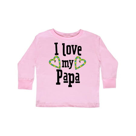 

Inktastic I Love my Papa- hearts Gift Toddler Boy or Toddler Girl Long Sleeve T-Shirt