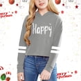 thumbnail image 2 of Byoo Hoodies for Toddler Girls Graphic Letter Print Long Sleeve Casual Hooded Sweatshirt Soft Pullover Tops,Grey, 2 of 4