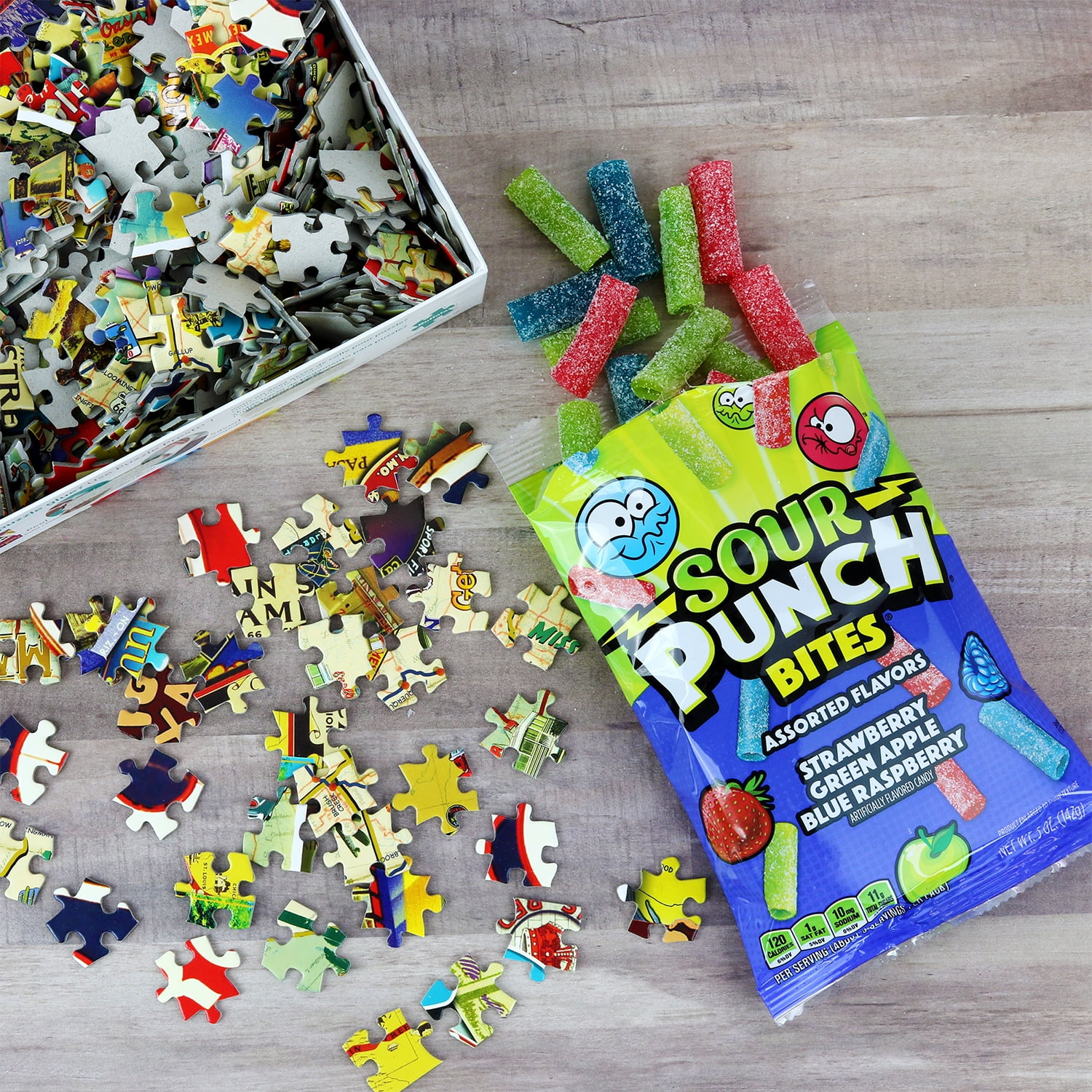 (6 pack) Sour Punch Bites Assorted Flavors Candy, 5oz Bag