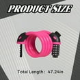thumbnail image 2 of MELIVO Bike Lock,47.24" Scooter Lock,Cable Bicycle Lock Bicycle Lock,Pink, 2 of 7