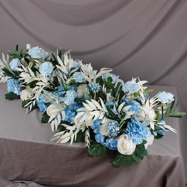 50/100cm DIY arreglo de pared de flores de boda suministros peonías de seda rosa artificial fila de flores decoración boda arco de hierro telón de fondo Xemadio 2027272-49
