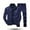 Dark blue, variant on Rigardu suit for men Men's Autumn Winter Solid Sweatshirt Tops Pants Sets Sports Suit Tracksuit Black L