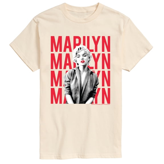 Marilyn Monroe - Stacked Name Short Sleeve Graphic T-Shirt