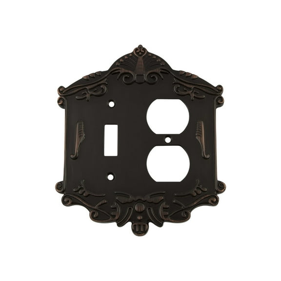 Nostalgic Warehouse Vic_Swplt_Td Victorian Single Switch And Single Duplex Wall Plate -