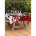 thumbnail image 2 of Outdoor Tablecloth with Umbrella Hole and Zipper, Red Truck Christmas Rectangle Table Cloth 60x84 Inch Waterproof Tablecloth, Xmas Tree Snowflake Gifts Winter Picnic Table Cover for Patio Camping, 2 of 7