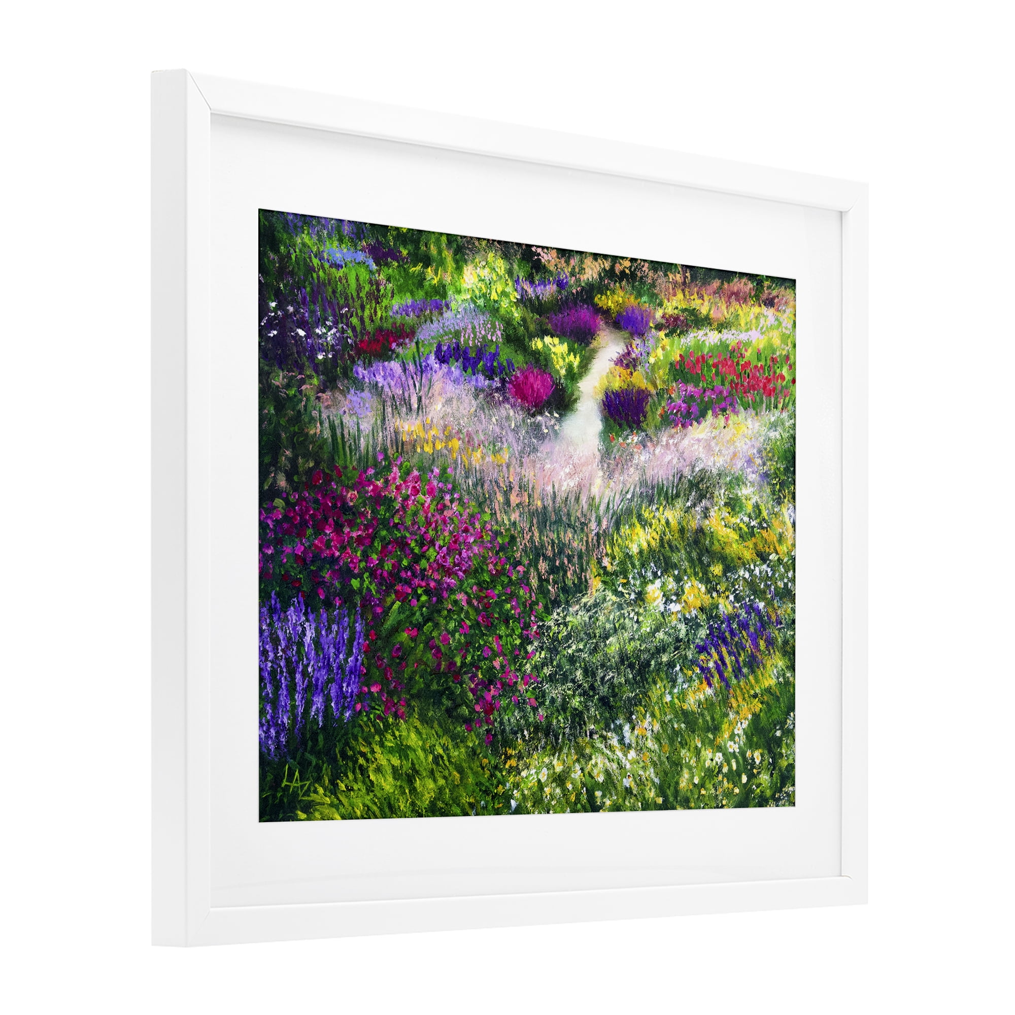 Stupell Industries Breath Of Spring Meadow White Framed Print Under Glass, design by Lee Ann Zirbes