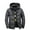 Gray Coat For Man, variant on LpwkSSA Men's Winter Windproof Padded Coats Parkas Casual Solid Color Hooded Zipper Jackets with Pockets Long Sleeve Cardigan Eiderdown Coat Black XXL