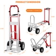 thumbnail image 2 of TEQIN Folding Hand Truck Dolly,770 Lb Capacity, Heavy-Duty Hand Truck With Wheels For Moving Heavy Loads In Warehouses, Offices, Homes, And Shopping, 2 of 5