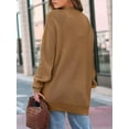 thumbnail image 5 of Womens Oversized Cardigan Soft Knit Cardigan Sweater with Pockets Camel S, 5 of 6