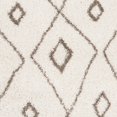 thumbnail image 3 of SAFAVIEH Moroccan Fringe Barclay Geometric Shag Area Rug, Ivory/Beige, 5'3" x 7'6", 3 of 4