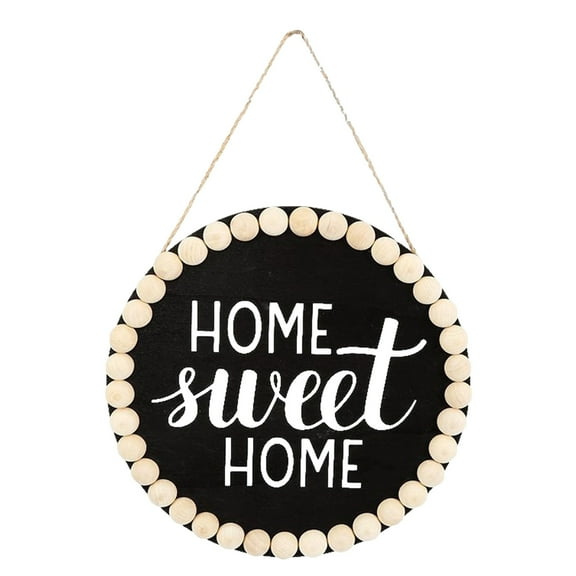Beppter Pendent Ornament Welcome Sign Home Sweet Home Sign for Front Door Decor Farmhouse Porch Wall Decoration with Round Hanging Decoration for Home Outdoor Indoor Living Room