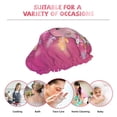 thumbnail image 7 of Yiaed Cute Pink Axolotl A Print Reusable Shower Cap & Bath Cap & Lined, Oversized Waterproof Shower Caps Designed for all Hair Lengths, 7 of 7