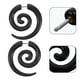 thumbnail image 2 of 1 par de aretes asimétricos en espiral de caracol de acero inoxidable con forma de ala para mujeres y hombres Diseño único Uso cómodo Adecuado para fiestas y reuniones, 2 of 5