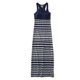 thumbnail image 1 of Vestido largo a rayas Aeropostale para mujer gris extragrande, 1 of 1
