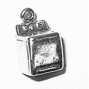 AUNTIE'S TREASURES Sterling Silver 16" .8mm Box Chain 3D Top Load Clothes Washing Machine Pendant Necklace