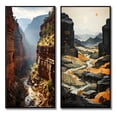 thumbnail image 2 of Designart "Employing Reverie in the Canyon I" Canyon Framed Wall Art Set Of 2 - Beige Landscapes Framed Wall Art Set Of 2, 2 of 7