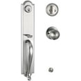 thumbnail image 2 of Double Door Handlset for Front Door Brushed Nickel Finish (Keyed Entry Handle and Dummy Hanleset Set)$$Tools & Hardware Other, 2 of 5