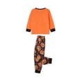 thumbnail image 3 of Argulvti Halloween Pajamas for Family Cute Pumpkin Pattern Long Sleeve Tops + Pants Set Fall Sleepwear, 3 of 7