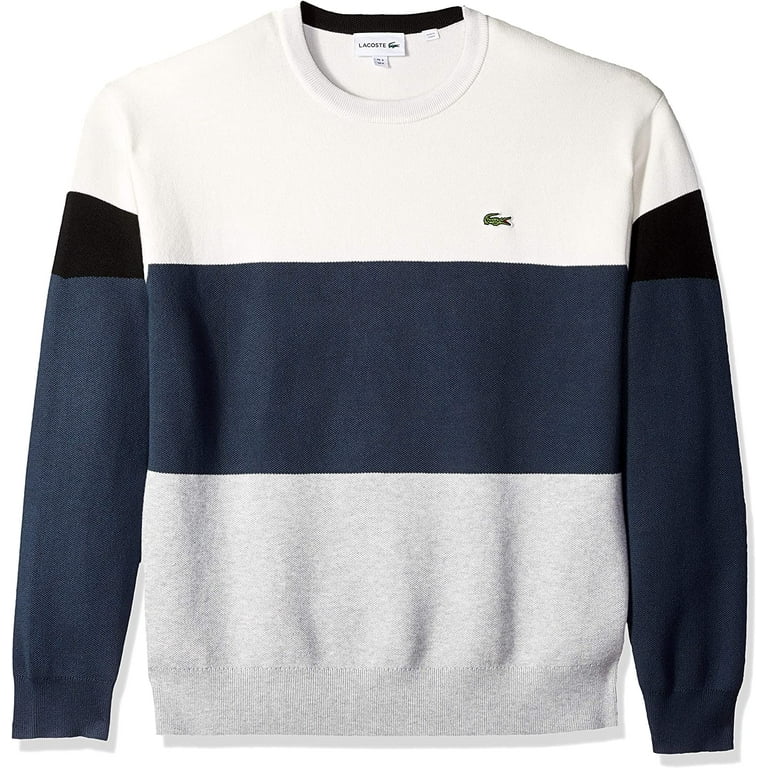 Undtagelse hit periskop Lacoste Men's Long Sleeve Colorblock Full Needle Sweater - Walmart.com