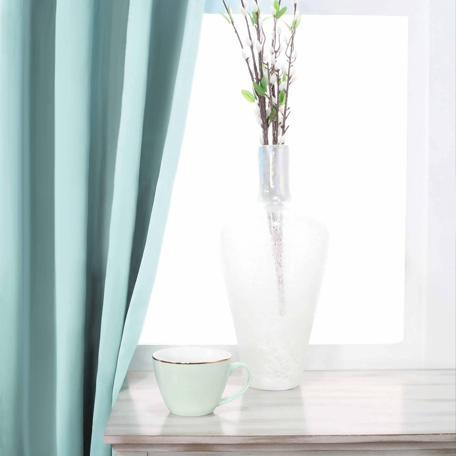 Superior Solid Blackout Curtain Set of 8, 52" x 84", Grey