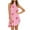 Hot Pink B, variant on Ashirexll Womens Summer Dresses, Casual Dresses for Women, Striped Polka Printed Sleeveless Round Neck Knee Length Dress