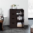 thumbnail image 1 of Yaheetech Wooden Storage Cabinet with 4 Drawers, Espresso, 1 of 5