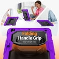 thumbnail image 3 of for iPad 9th/8th/7th Generation 10.2 inch Case, 360 Rotating Shockproof Cover with Stand, Handle, Shoulder Strap, Purple, 3 of 7