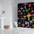 thumbnail image 2 of Red Mushroom Black Pattern Shower Curtain 72"x72" ,Bathroom Decorative Shower Curtains Set with 12 Hooks,Modern Waterproof Washable Shower Curtain, 2 of 6