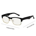 thumbnail image 2 of Hombres Mujeres Bluetooth Wireless Smart Glasses Unisex Stereo Music Auriculares Gafas de sol, Anti-Blue, Black Gold Inevent EL2610-01B, 2 of 7
