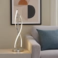 thumbnail image 6 of Benjara Jam 29" Table Lamp- LED Light- Round Base- Accent Silver Metal Base, 6 of 7