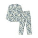 thumbnail image 1 of Balery Vintage Blue Floral Pijama para Hombre de Dos Piezas con Manga Larga, Conjunto de Dormir y Descanso Suave con Bolsillos-Large, 1 of 7