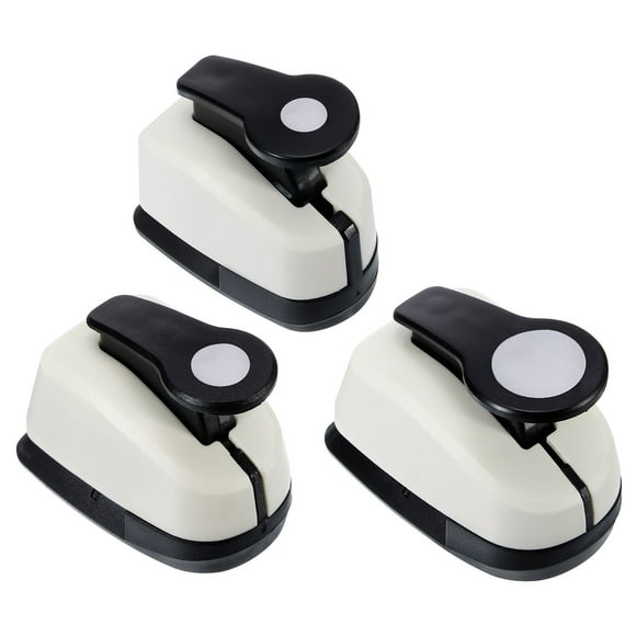 Unique Bargains 0.4 Inch 0.6 Inch 1 Inch Circle Punch, Circle Hole Paper Punch Hole Puncher Shape Punches for Crafting, 3 Pack