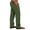 Army Green, variant on Turilly Mens Casual & Comfy Pants Casual Elastic Waistband Pocket Cotton Linen Panel Trousers Pants