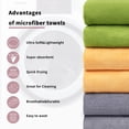 thumbnail image 5 of JML Microfiber Bath Towels, Bath Towel Sets 6 Pack(27" x 55") - Extra Absorbent, Fast Drying, Multipurpose for Bath, Swimming, Fitness, Sports, Yoga, Green/Grey/Yellow, 5 of 7