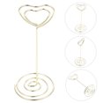 thumbnail image 2 of 24PCS Heart Shape Photo Holder Stands Table Number Holders Paper Menu Clips for Wedding Banquet Party (Golden), 2 of 8
